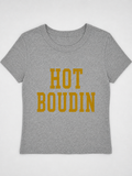 Hot Boudin Club Baby Tee -Gray/Gold