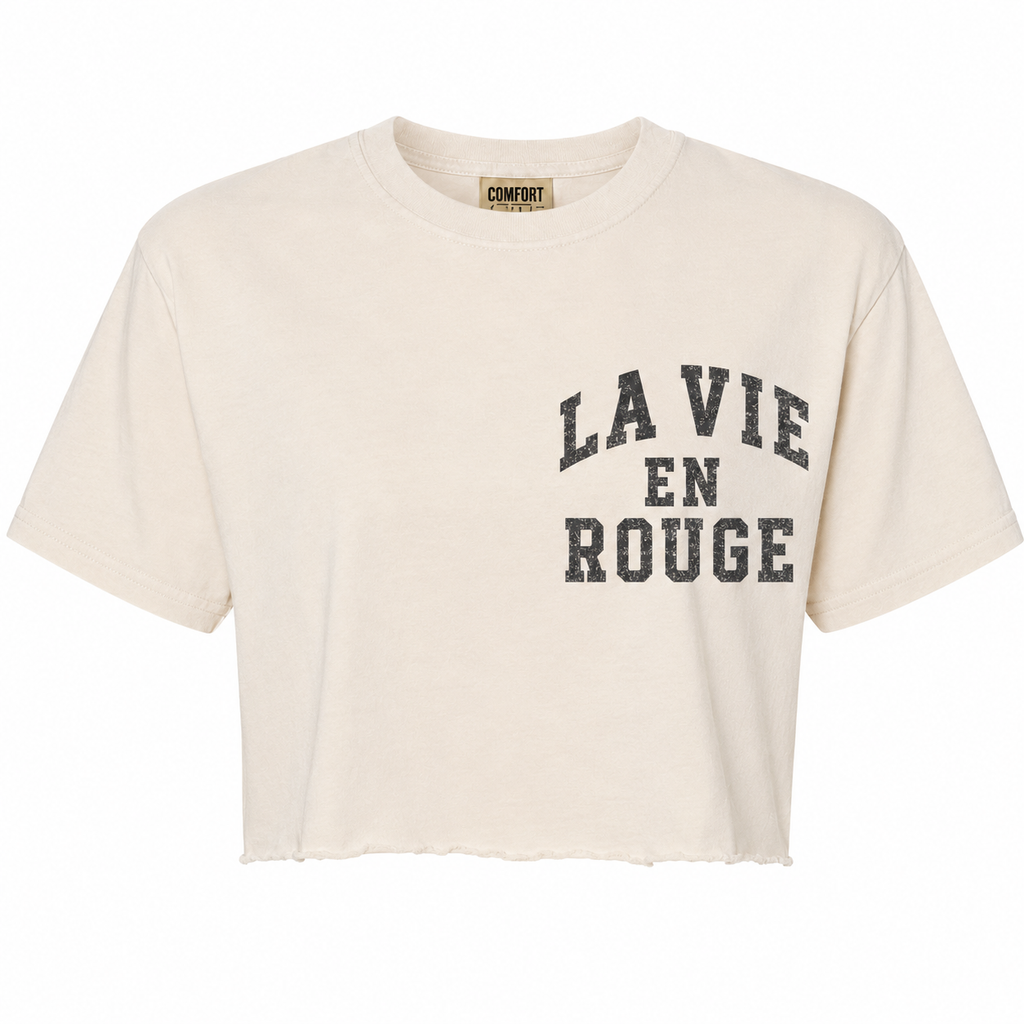 La Vie En Rouge crop-White