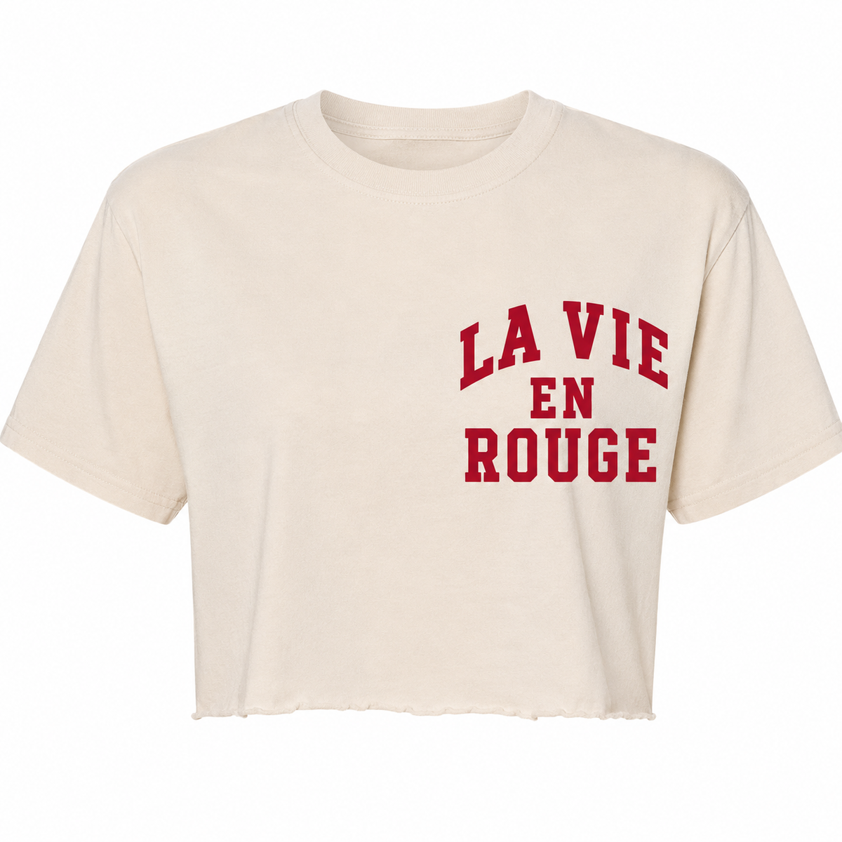 La Vie En Rouge crop-White