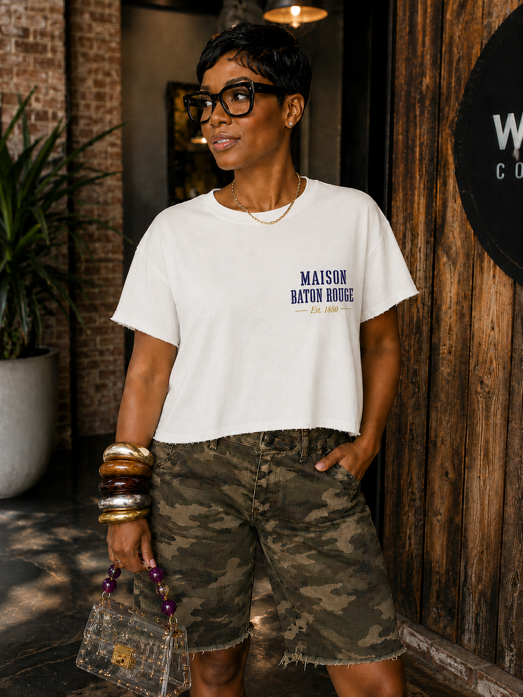 Maison Baton Rouge crop- White