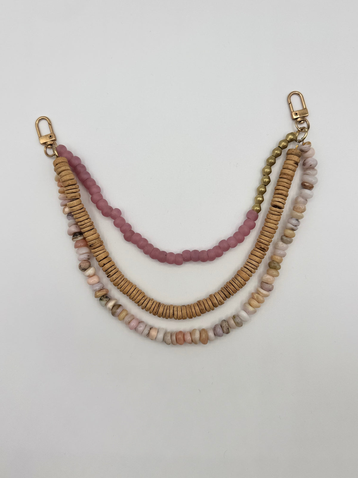Blush Coast Mixed Media Bag Chain