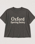 Oxford Sporting Society crop tee- Pepper