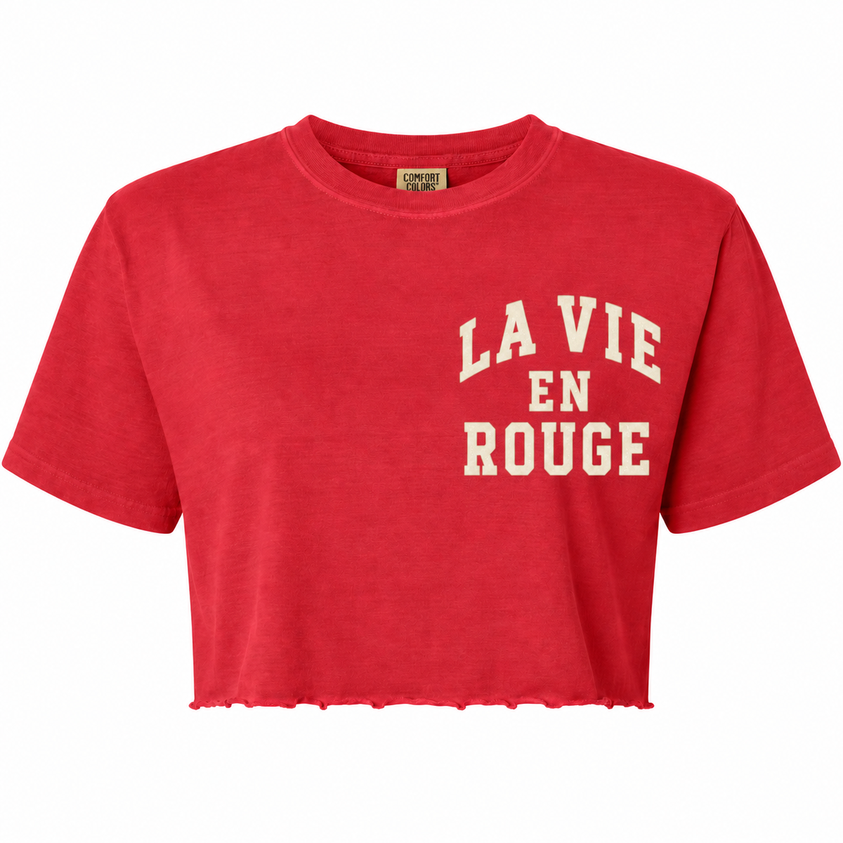 La Vie En Rouge crop-red
