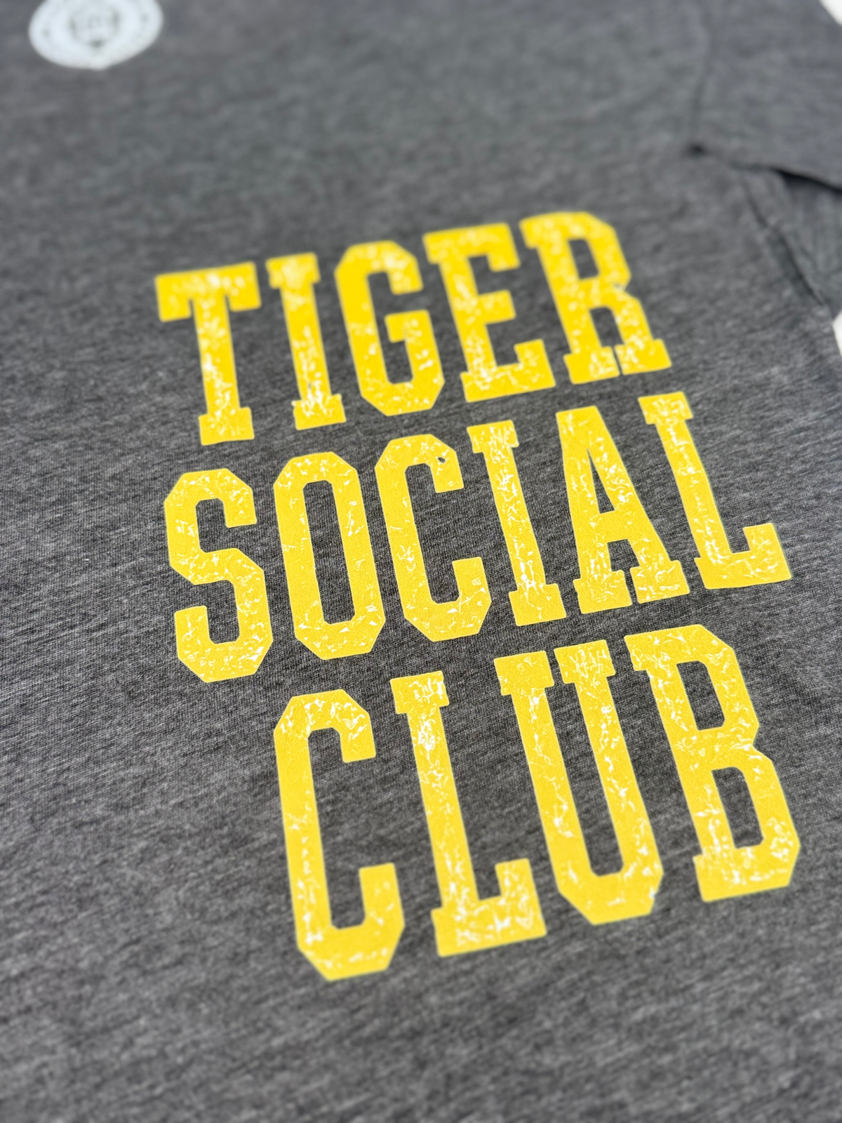 Tiger Social Club crop- Gray