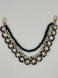 Emerald Batik Mixed Media Bag Chain